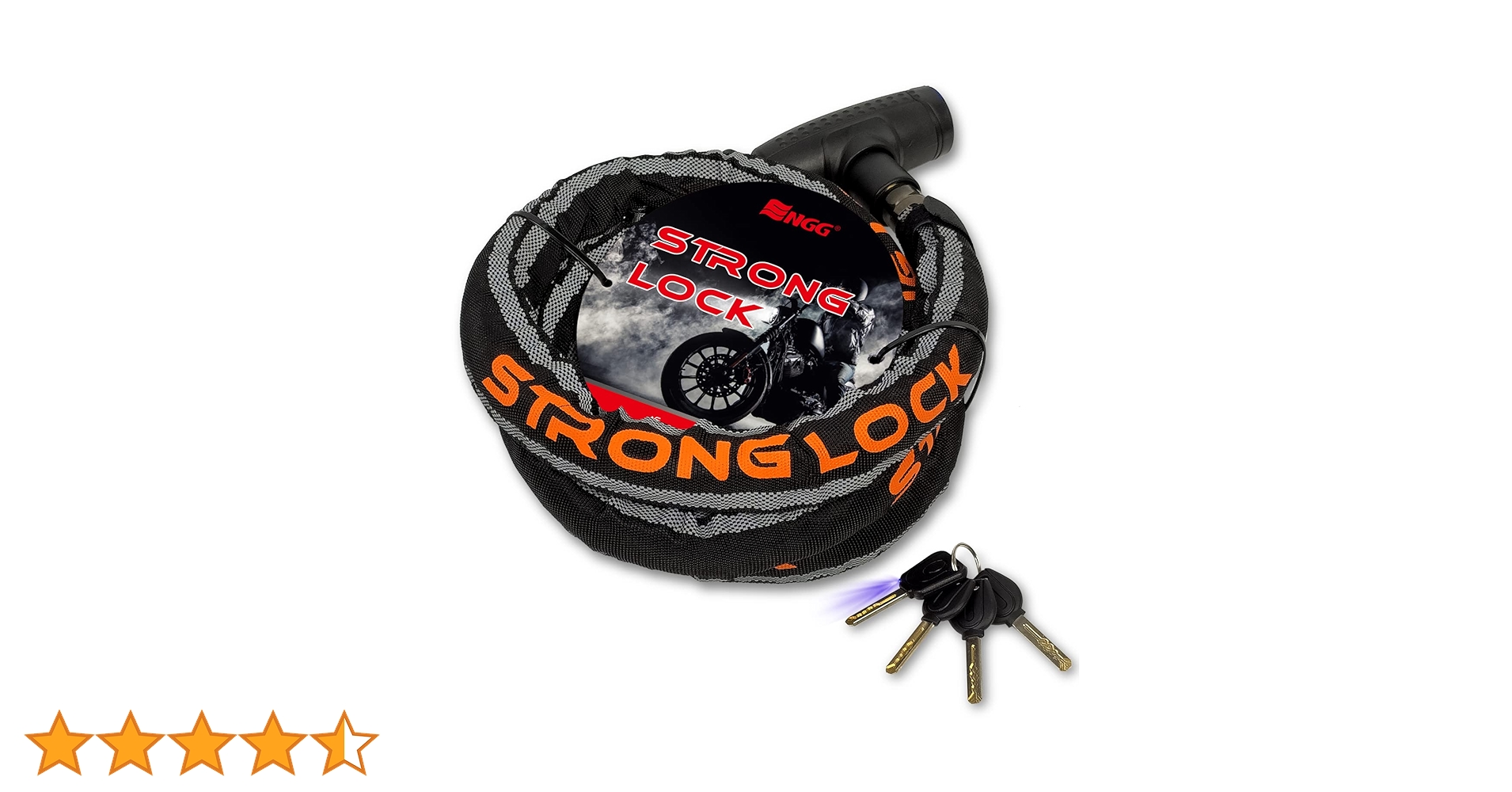 Amazon.co.jp: ENGG バイクロック スチールリンクロック 直径